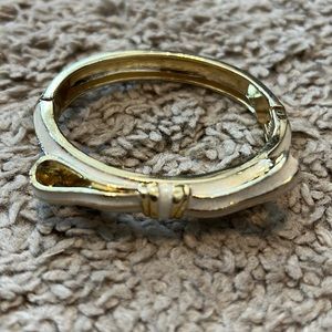 Glittery bling bow hinge bracelet